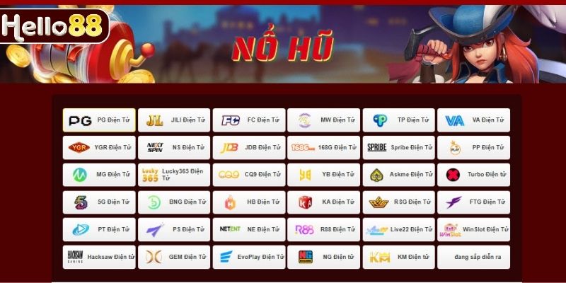 Giới thiệu không gian sảnh chơi slots HELLO88